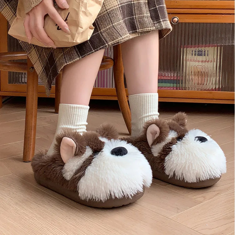 Warm Schnauzer Slippers