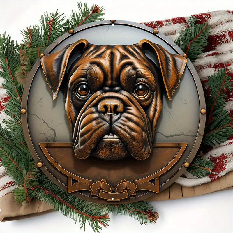 Vintage Boxer Metal Plate