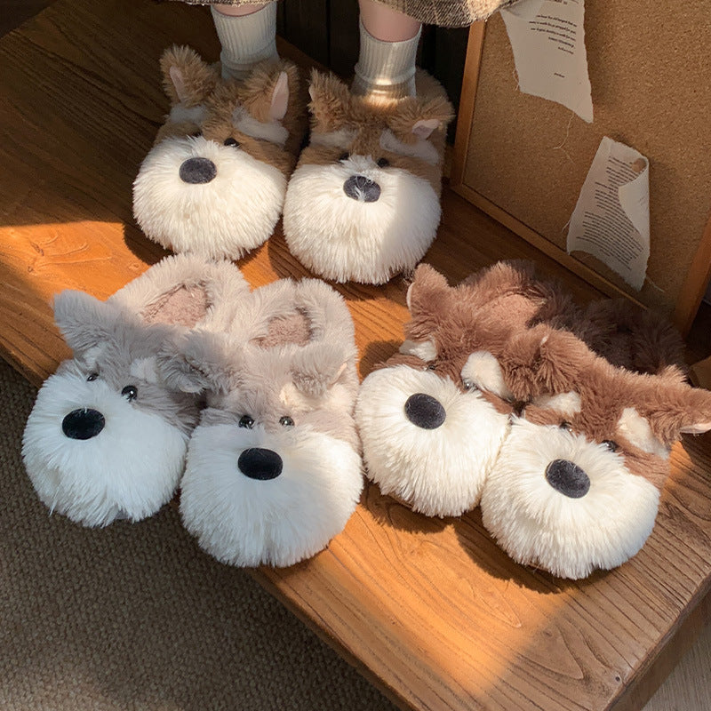 Warm Schnauzer Slippers