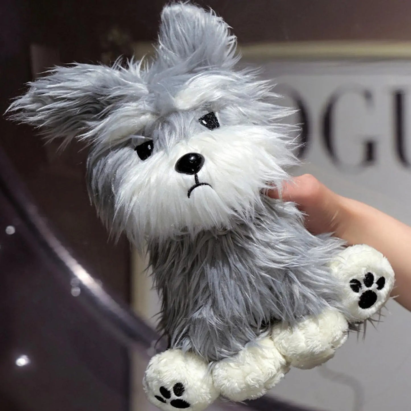 Fluffy Schnauzer Plush Toy