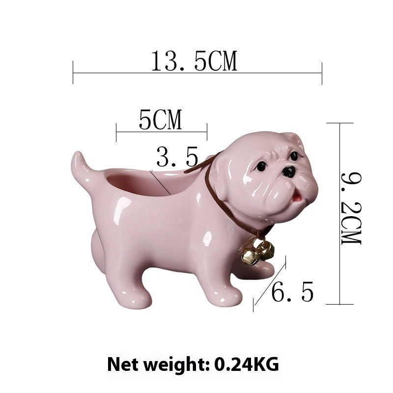 Bulldog Succulent Pot