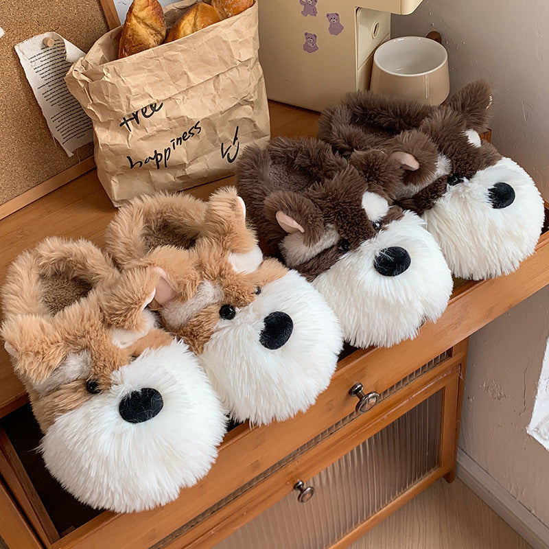 Warm Schnauzer Slippers