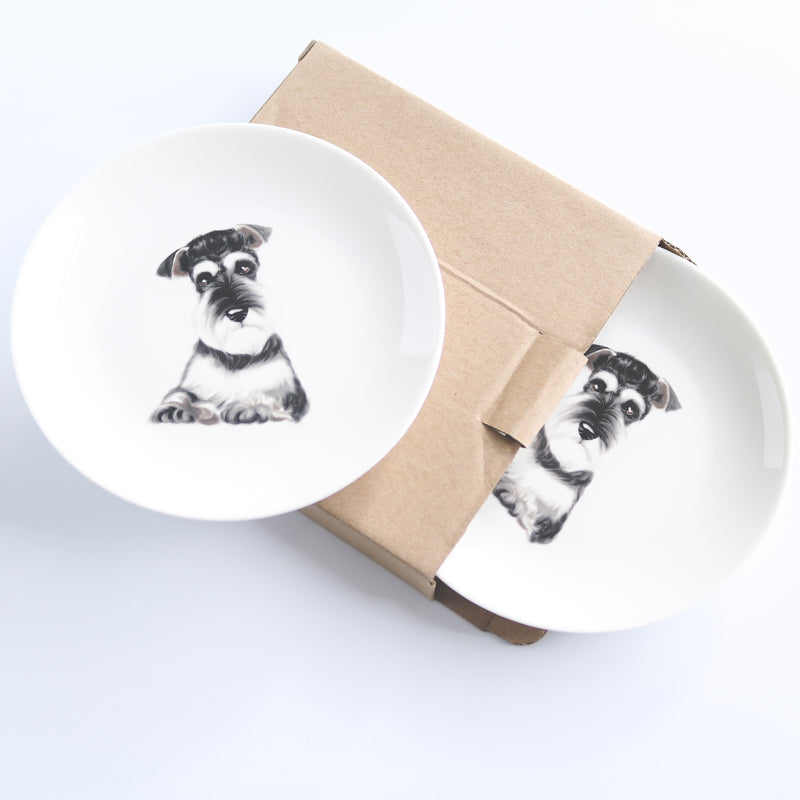 Schnauzer Dessert Plates