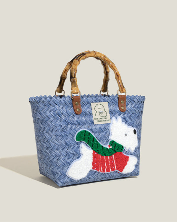 Westie Woven Bag