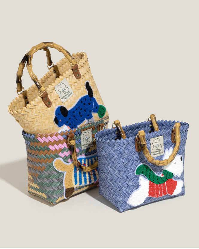 Westie Woven Bag