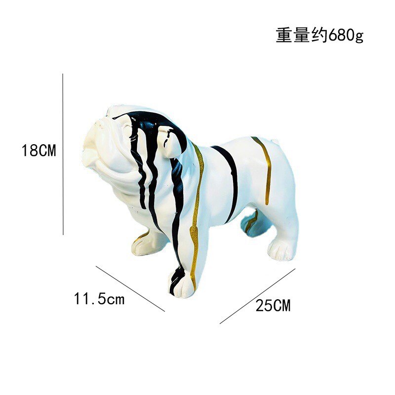Color Splash English Bulldog Sculpture