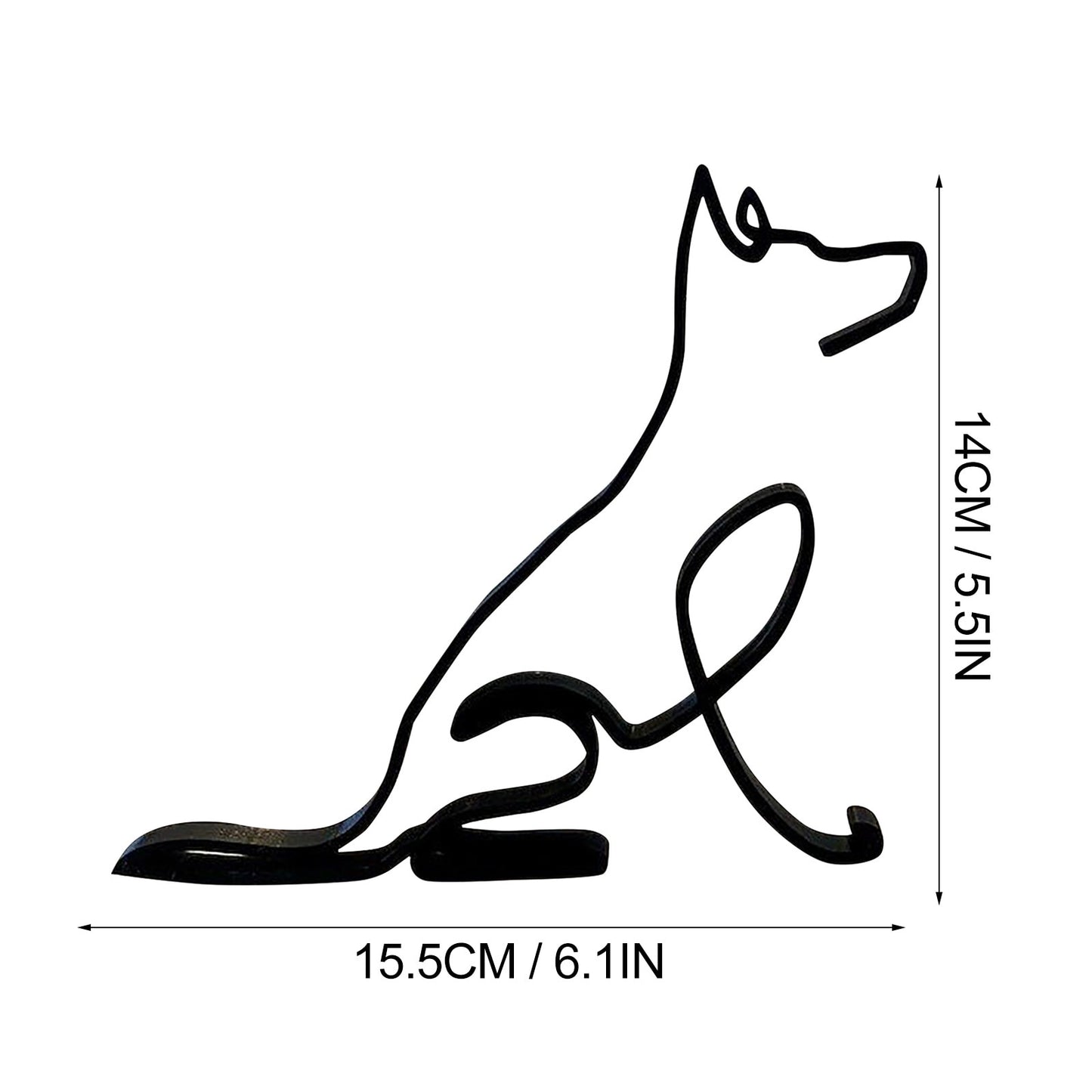 German Shepherd Metal Sculpture