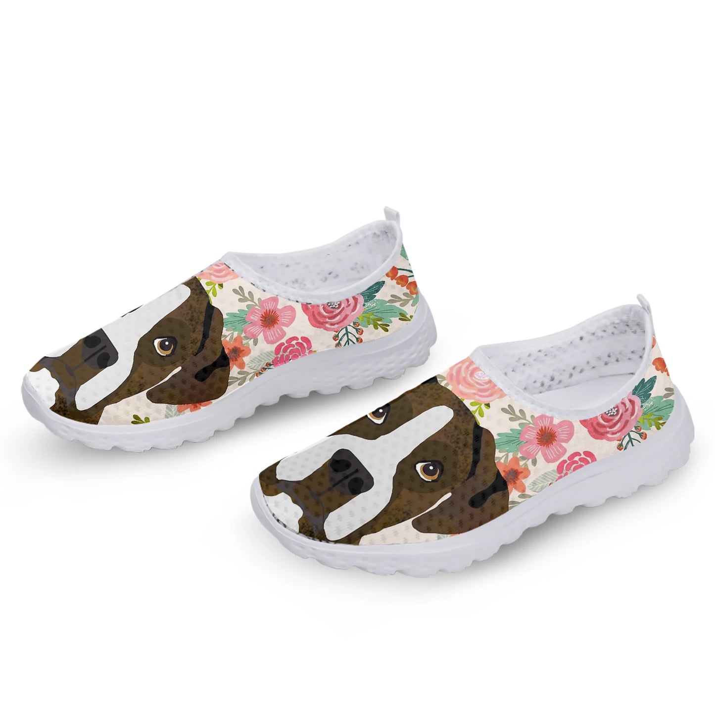 Boxer Dog Slip-on mesh sneakers