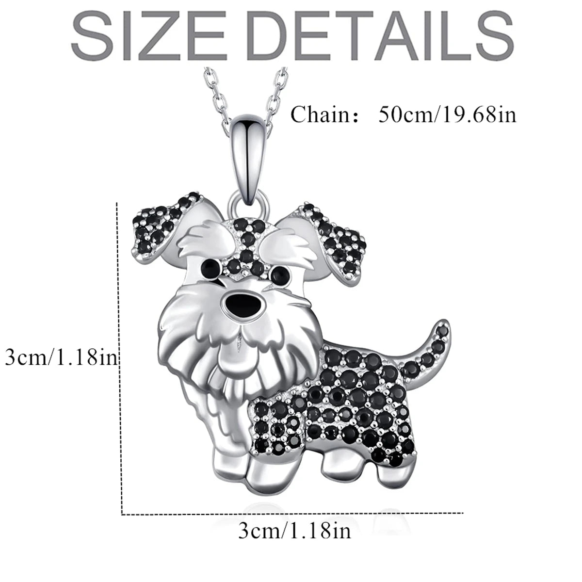 Sparkling Schnauzer Necklace