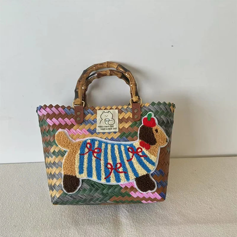 Westie Woven Bag