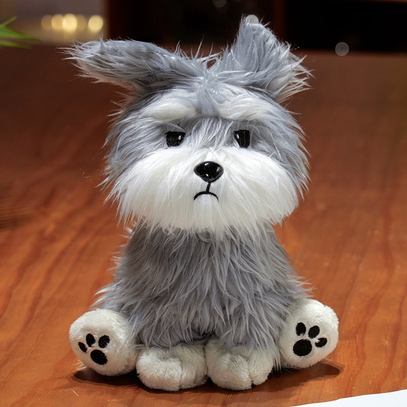 Fluffy Schnauzer Plush Toy