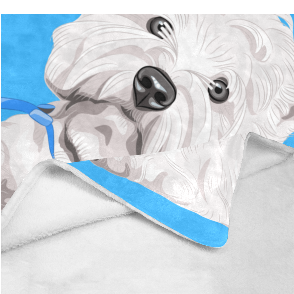 Blue Westie Blanket
