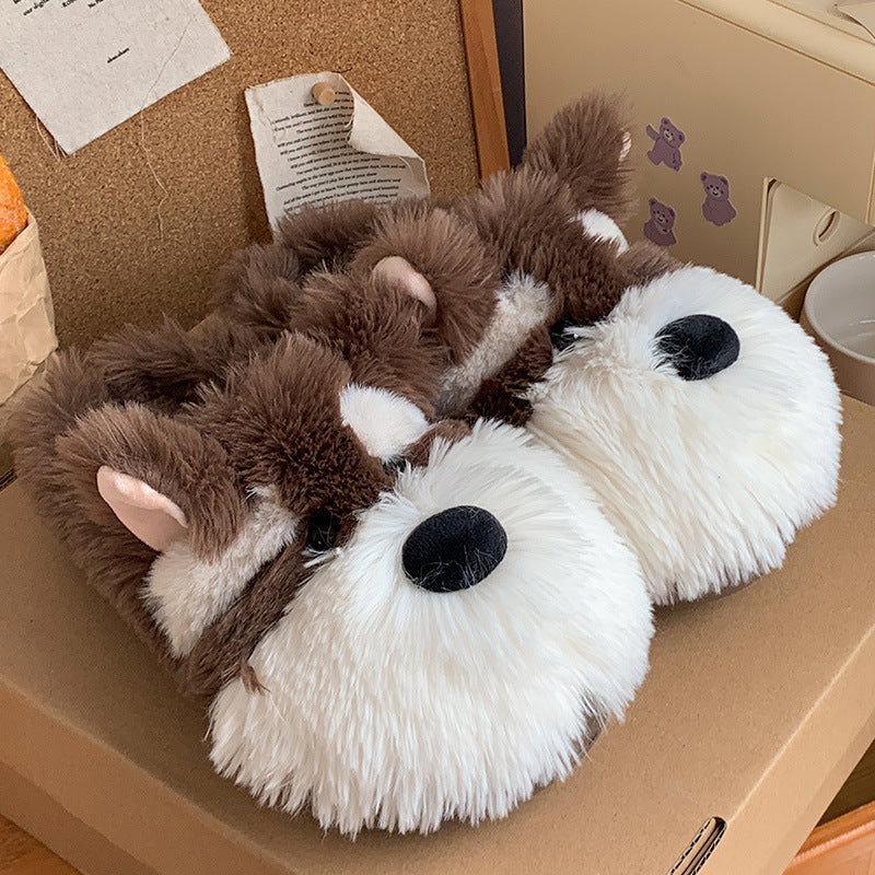 Warm Schnauzer Slippers
