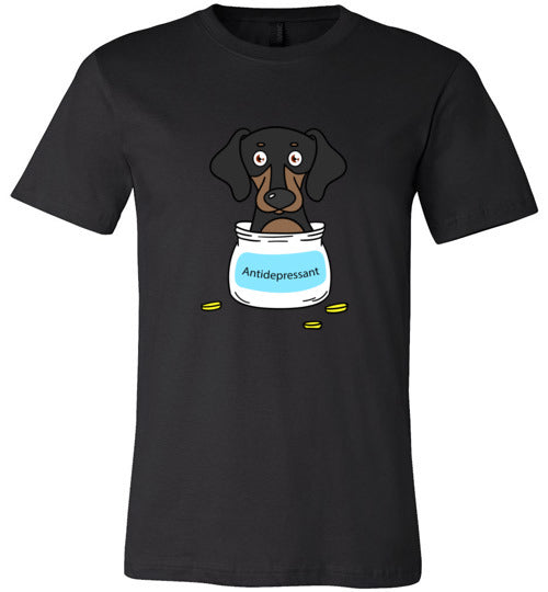 Antidepressant Dachshund Premium Fitted Men/Unisex T-shirt