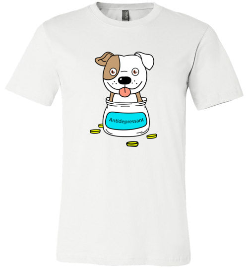 Antidepressant Staffy Premium Fitted Men/Unisex T-shirt