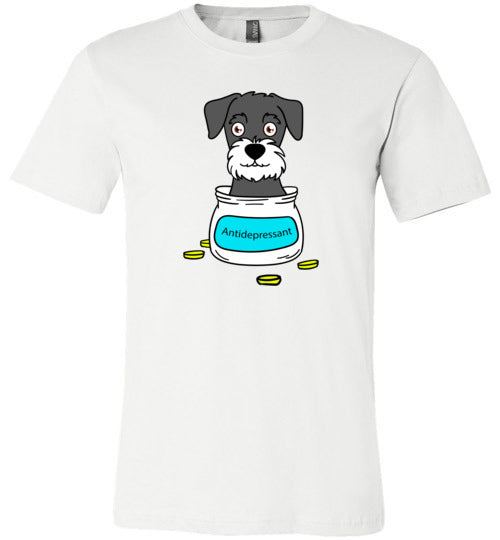 Antidepressant Schnauzer Premium Fitted Men/Unisex T-shirt