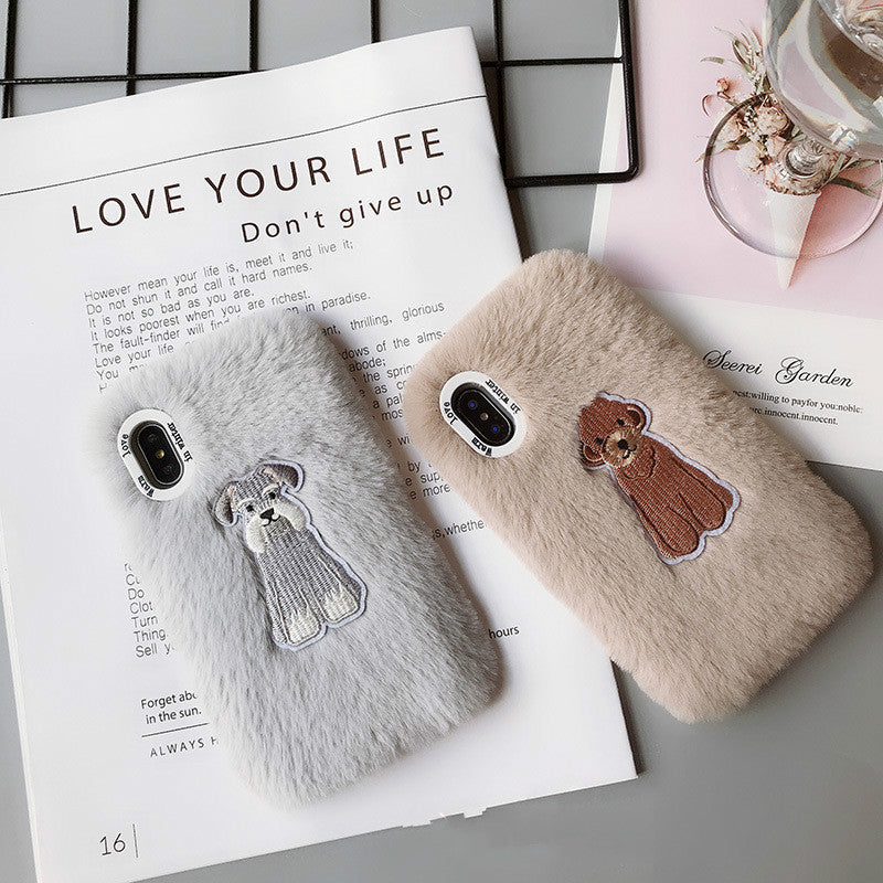 Schnauzer Plush Phone Case