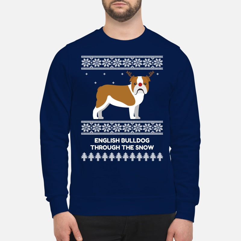 Bulldog Through The Snow - Unisex Sweatshirt