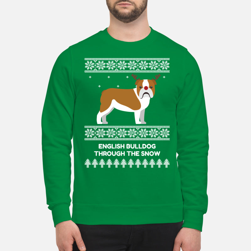 Bulldog Through The Snow - Unisex Sweatshirt