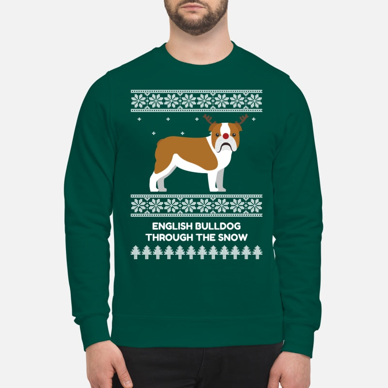 Bulldog Through The Snow - Unisex Sweatshirt