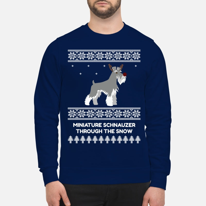 Miniature Schnauzer Through The Snow - Unisex Sweatshirt