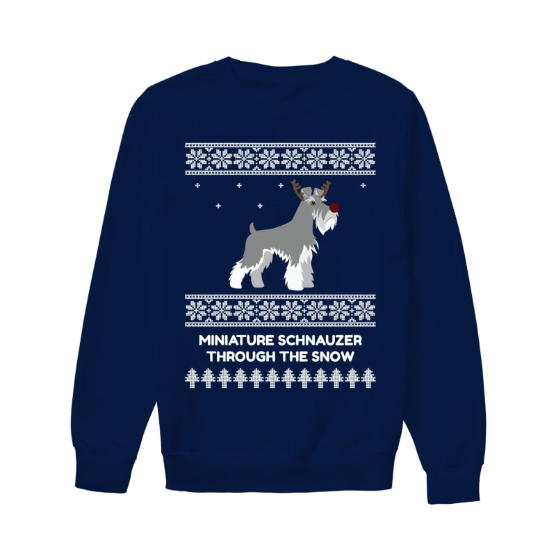 Miniature Schnauzer Through The Snow - Unisex Sweatshirt