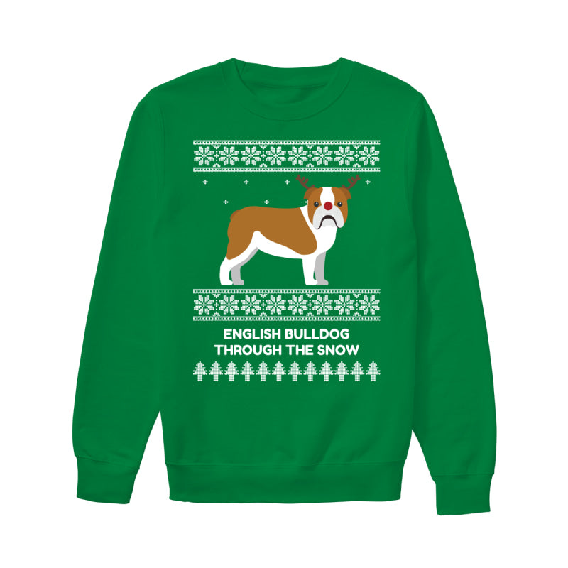 Bulldog Through The Snow - Unisex Sweatshirt