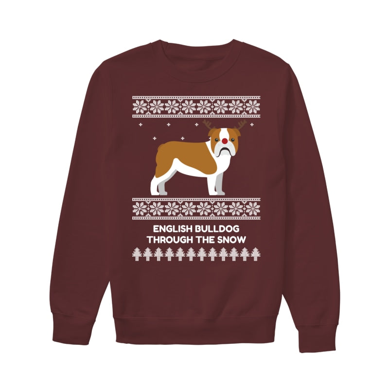 Bulldog Through The Snow - Unisex Sweatshirt