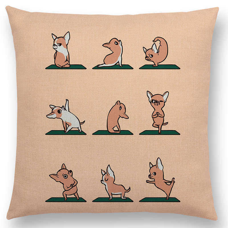 Chihuahua Yoga Pillow Case