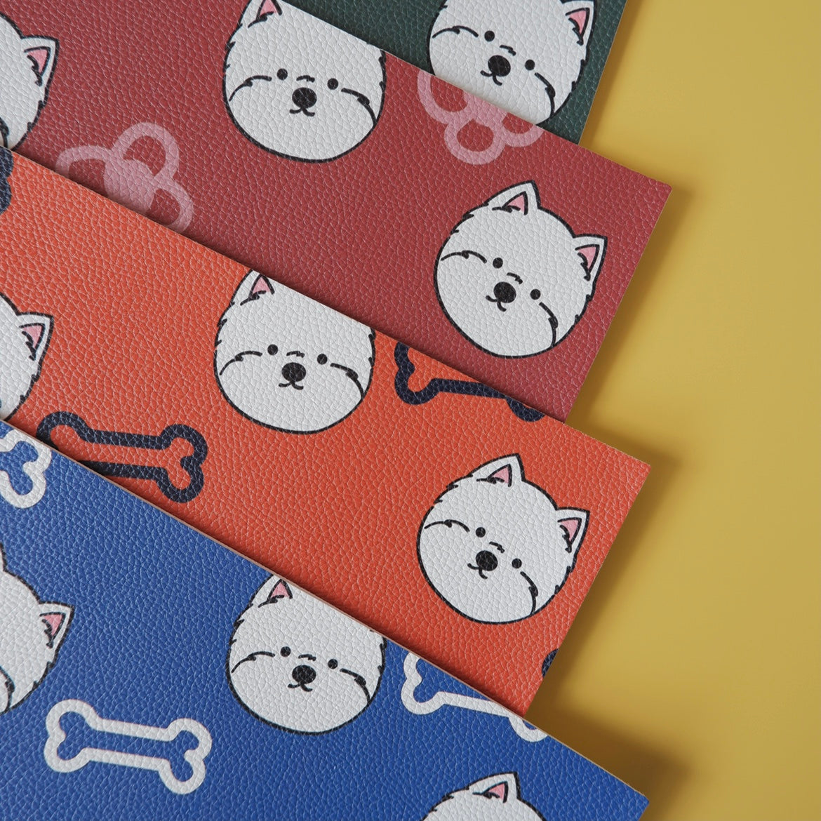 Leather Westie Placemats