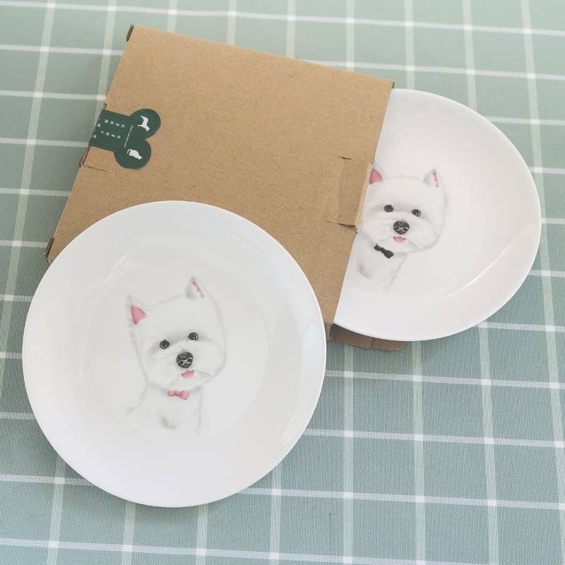 Westie Dessert Plates
