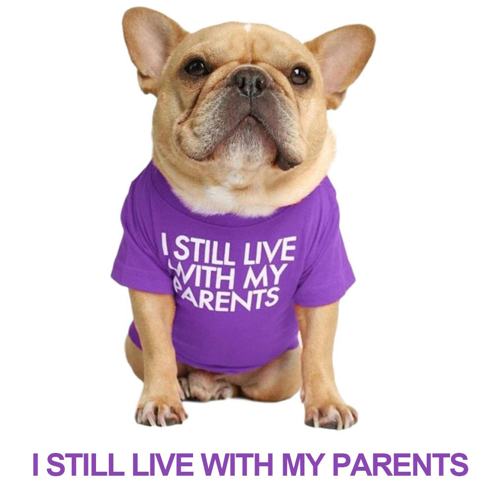 I still live with my parents English Bulldog T-shirt