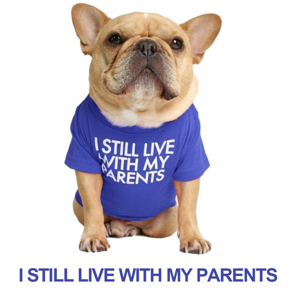 I still live with my parents English Bulldog T-shirt