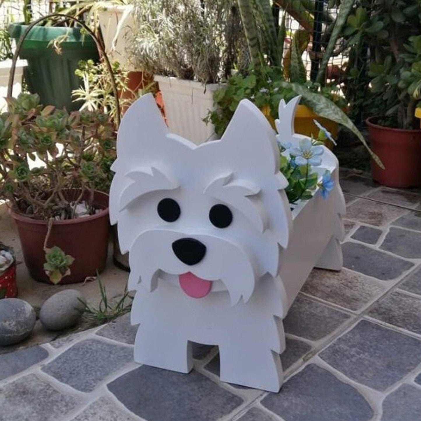 Pomeranian Flower Planter