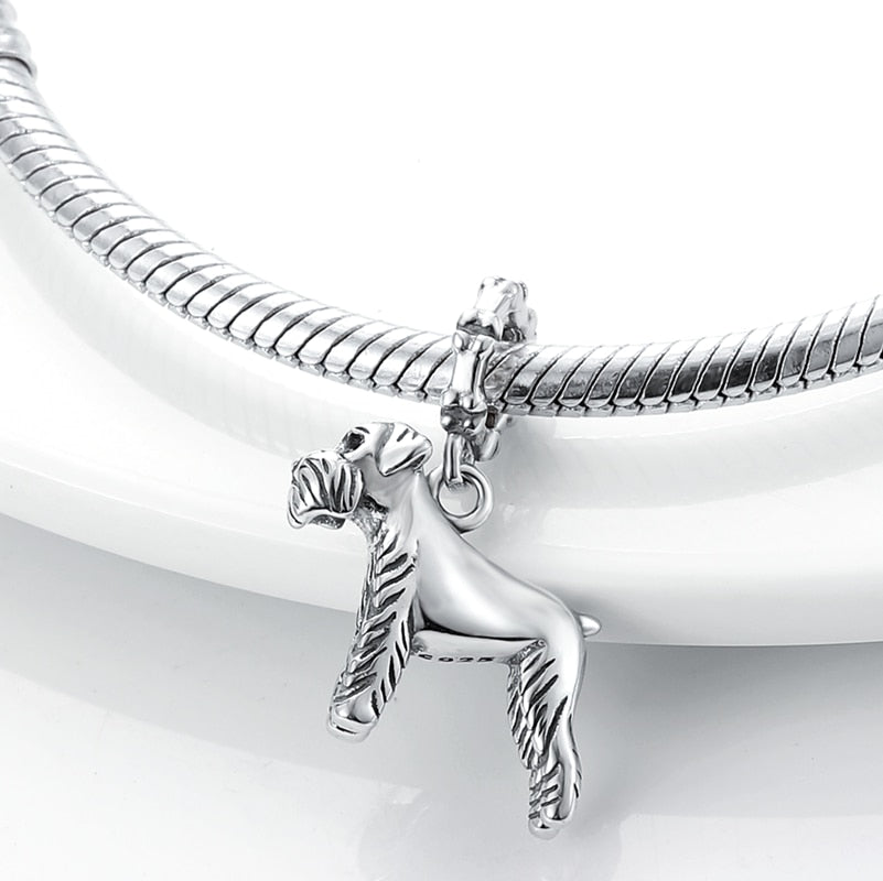Sterling Silver Schnauzer Charm Bracelet