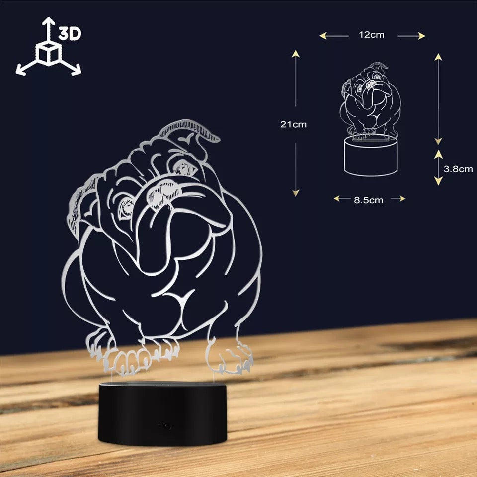 English Bulldog LED Lamp