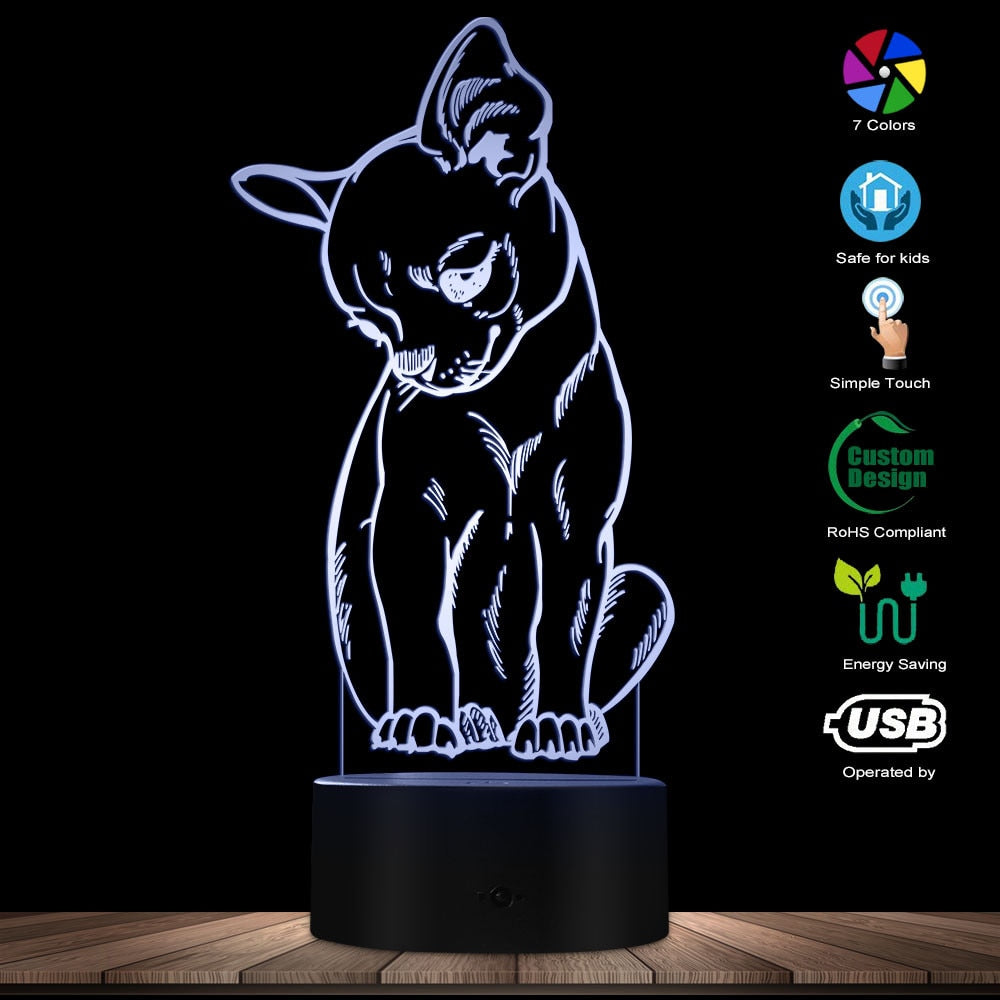 Chihuahua 3D LED Lamp
