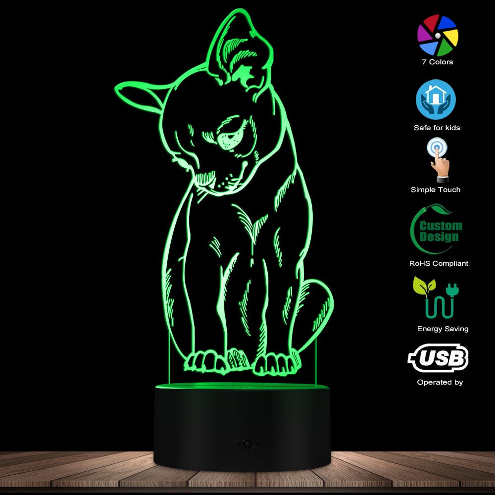 Chihuahua 3D LED Lamp