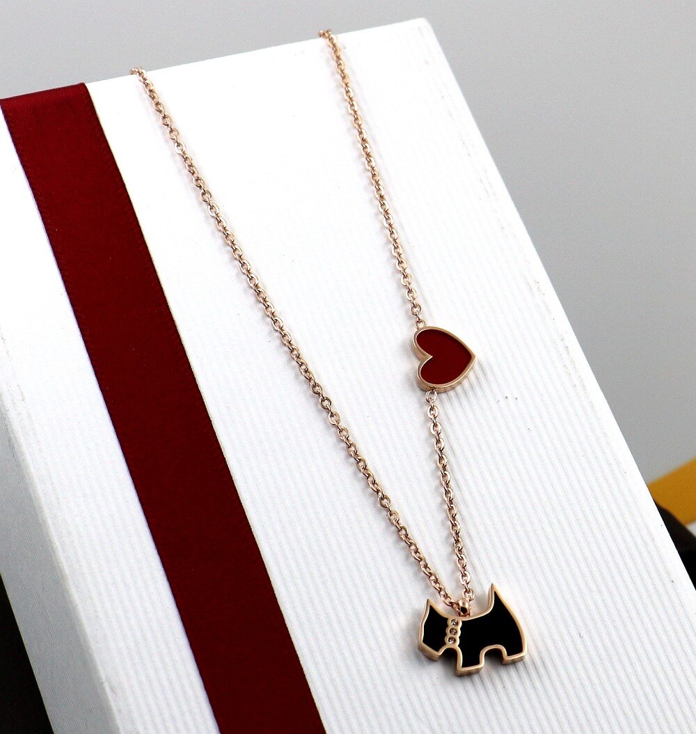 Rosy Westie Necklace