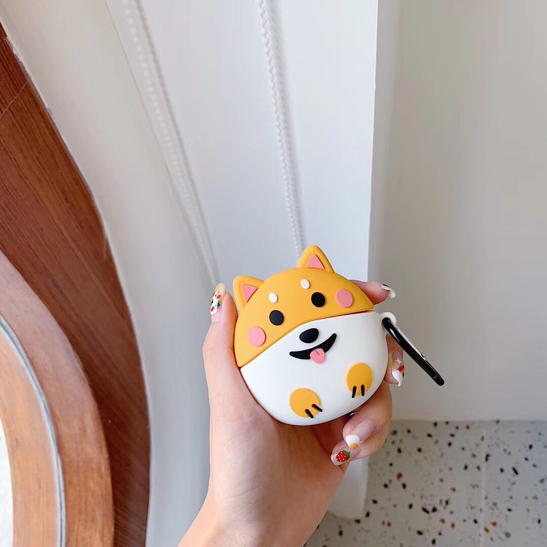 Smiley Shiba Inu AirPods CAse