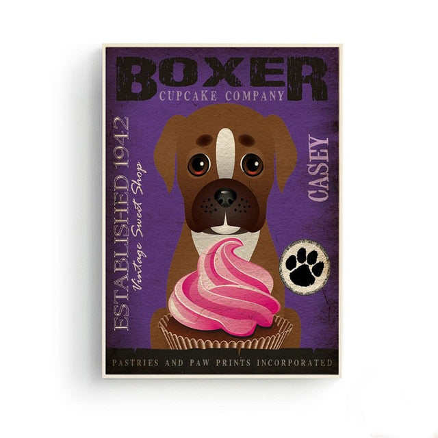 Chihuahua Cupcake Canvas Poster