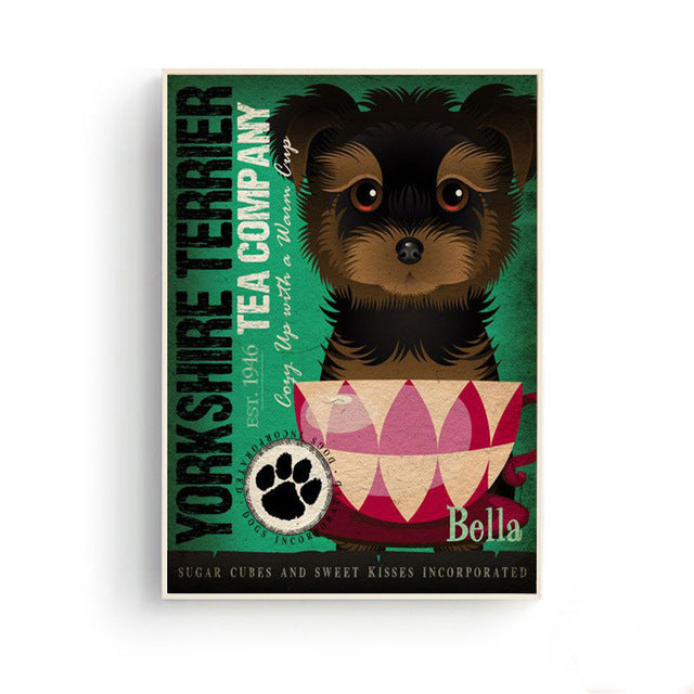 Chihuahua Cupcake Canvas Poster