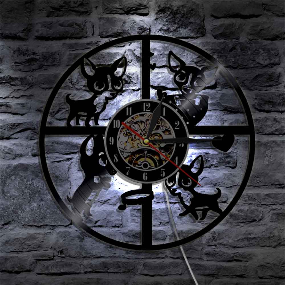 Chihuahua Vinyl Wall Clock