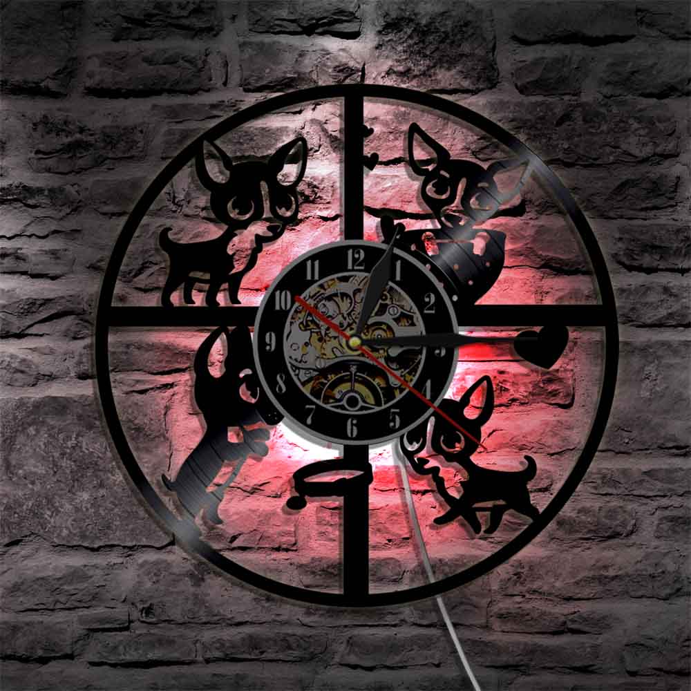 Chihuahua Vinyl Wall Clock