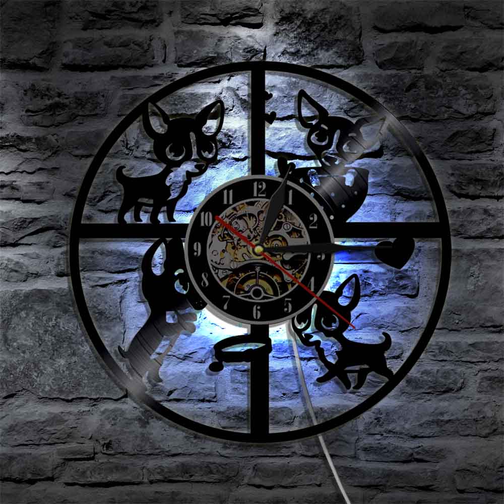 Chihuahua Vinyl Wall Clock