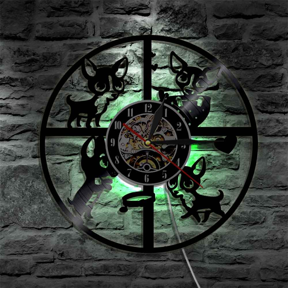 Chihuahua Vinyl Wall Clock