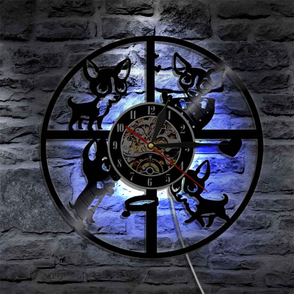 Chihuahua Vinyl Wall Clock