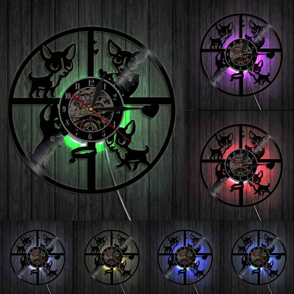 Chihuahua Vinyl Wall Clock