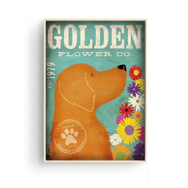 Bulldog Blooms Wall Art.