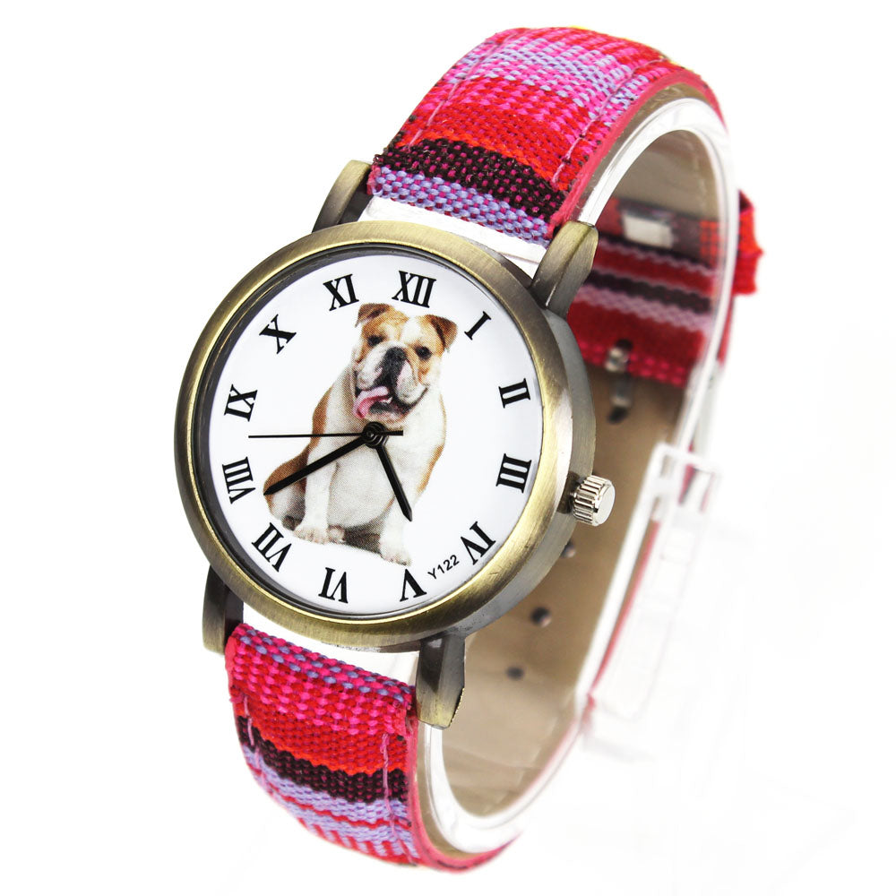Colorful Bulldog Watch